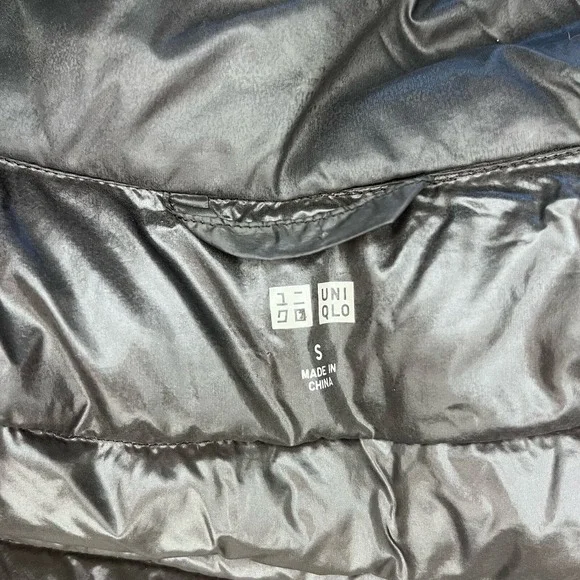 Uniqlo Women's Dark Choloclate Brown Quilted Puffer Down Vest Size Small Zip Up - Picture 5 of 8